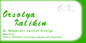 orsolya kalikin business card
